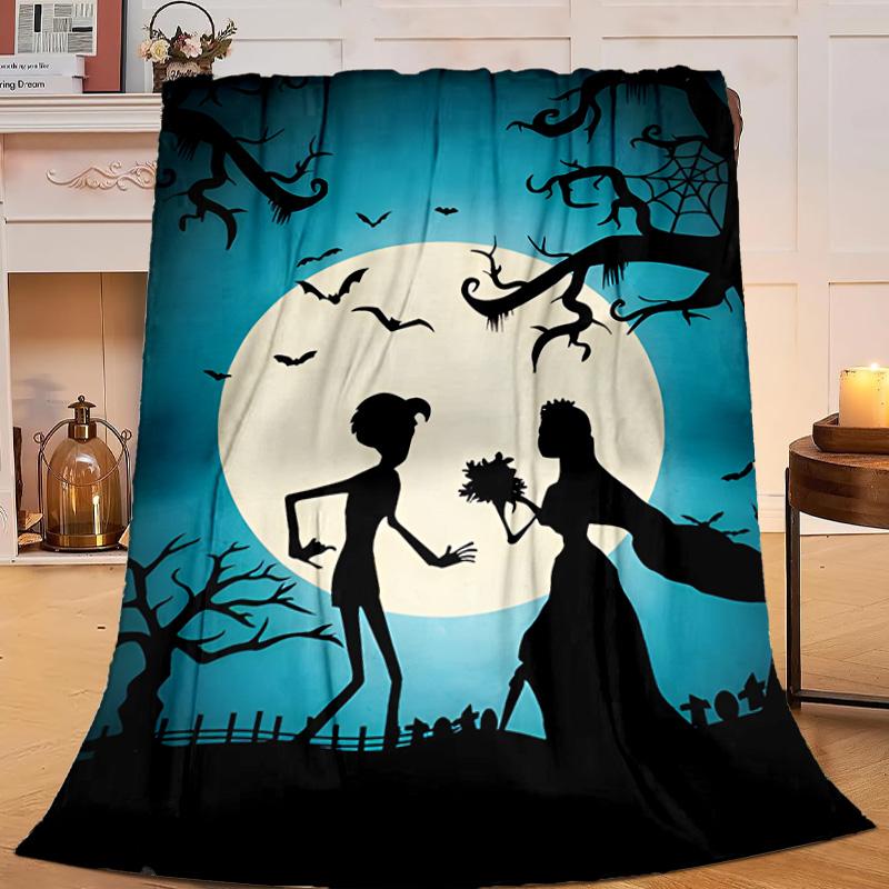 1PC Gothic Corpse Beauty In Bloom Flannel Blanket Gift, Suitable for Both Men And Women, Soft Ideal for Beds And Sofa, Birthday Or Christmas Gift