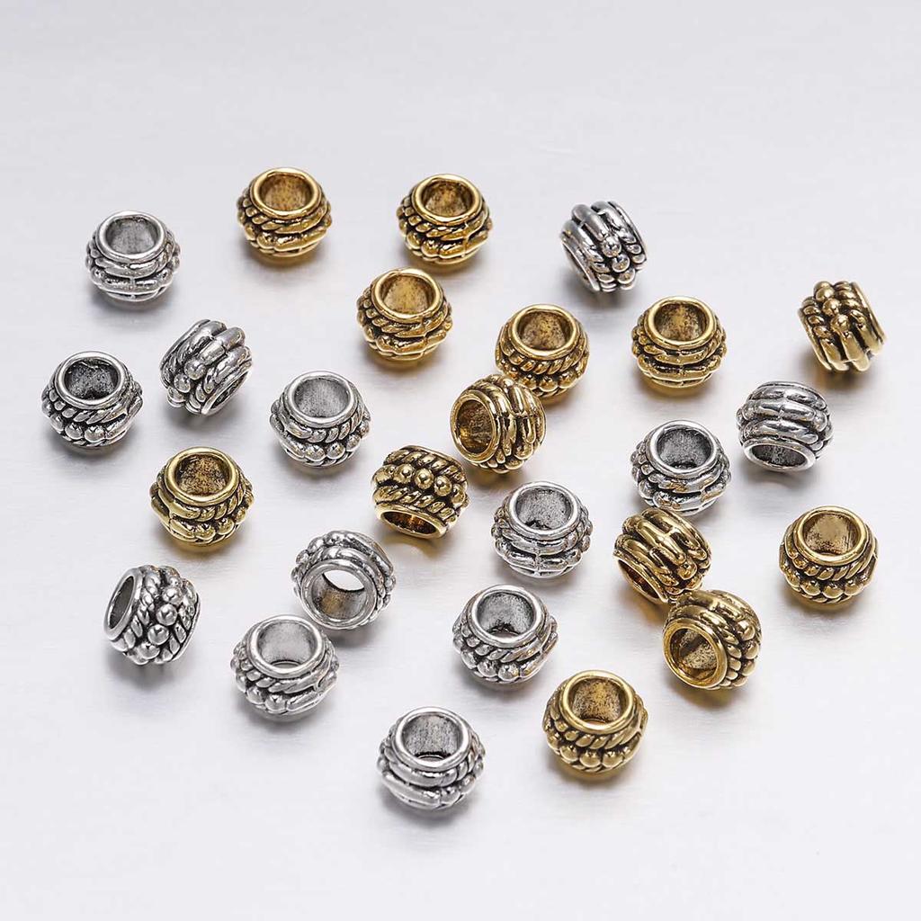 30pcs/lot 8mm Loose Spacer Bead For Jewelry Making Vintage Bracelet Beads Findings Handmade Supplies