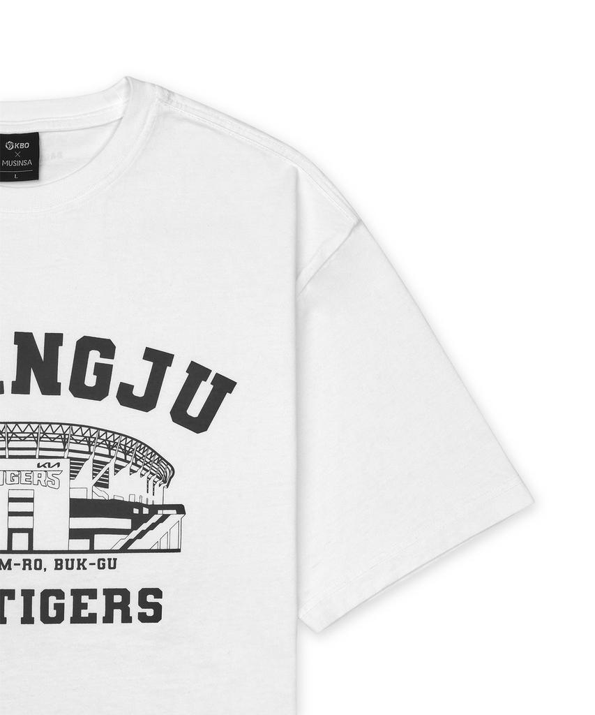 Hangugyaguwiwonhoe Mss X Kbo Ballpark Футболка с коротким рукавом Белая [Кванджу Киа Тайгерс]