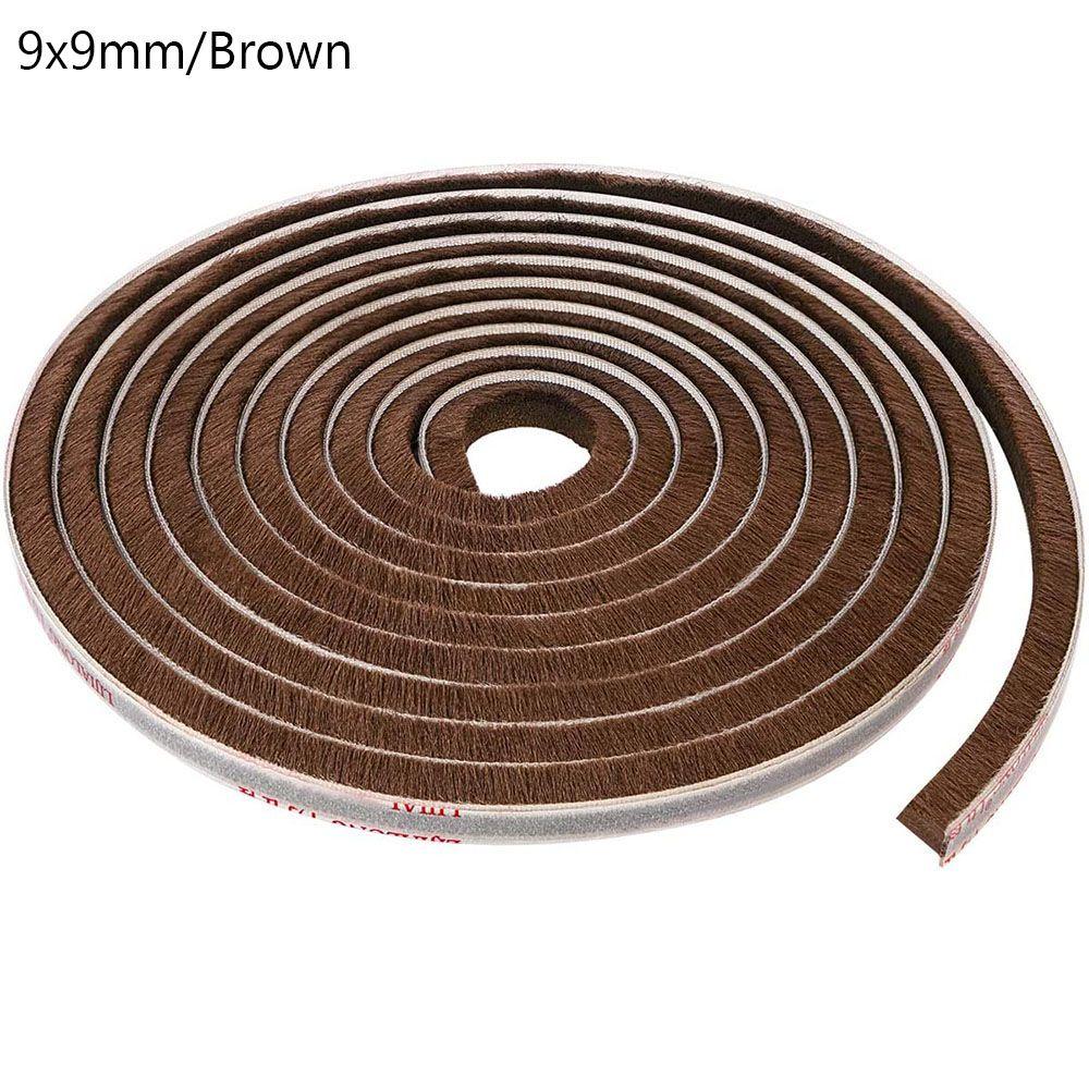 Ветрозащитные гаджеты Дверная полоса Уплотнитель для дверей и окон Самоклеящаяся уплотнительная полоса Ворсовый уплотнитель