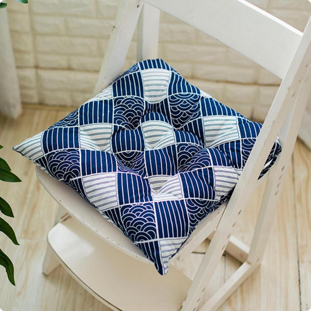 Chair Cushion with Ties Comfortable Tufted Seat Quilted Pad for Students,