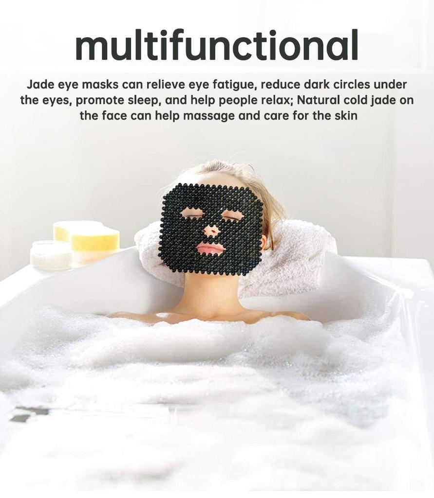 Natural Jade Stone Face Mask | 0 Electricity | Reduce Puffiness & Dark Circles | Migraine & Eye Fatigue Relief