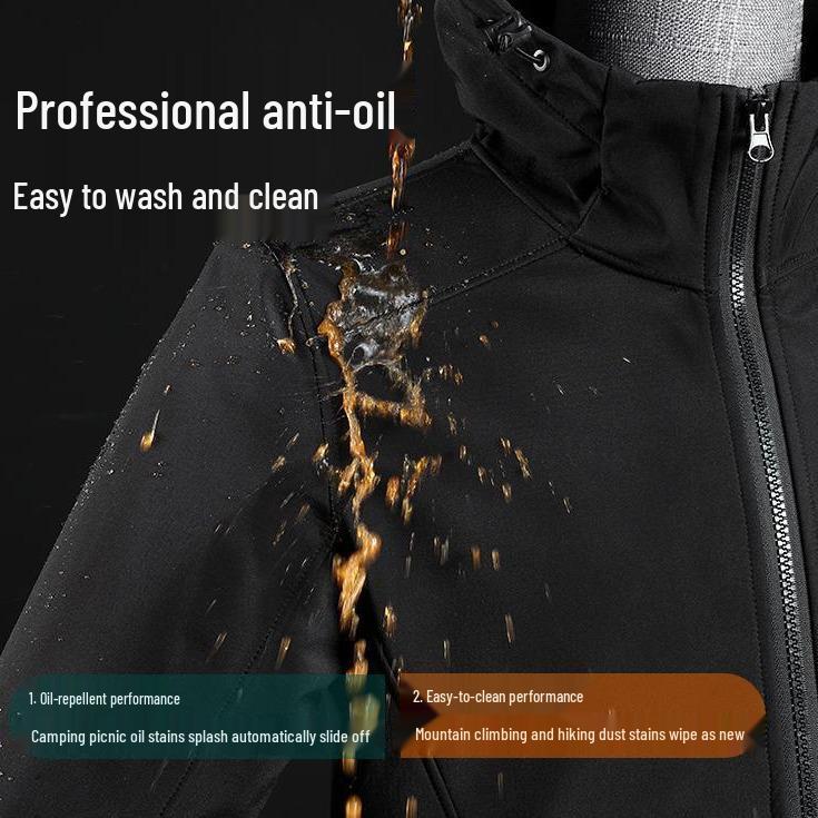 High-End Custom Logo Soft Shell Windbreaker Jacket for Company Employees