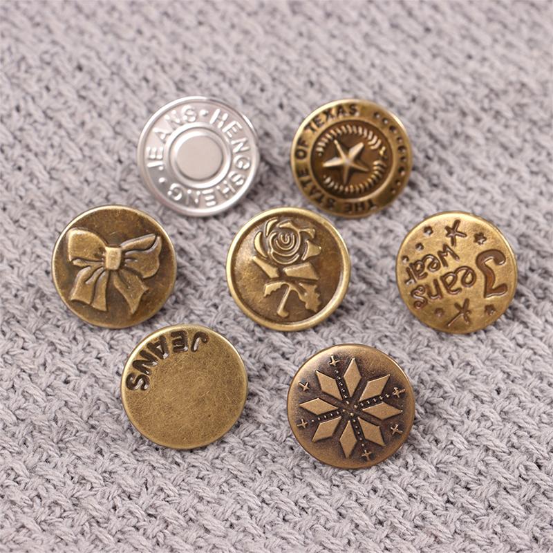 17Mm Jeans Snap Fastener Sewing-Free Button With Screw Pants Change Waist Size