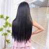 ALAN EATON Long Straight Wigs Black Synthetic Wigs for Women Cosplay Party Daily Wear Heat Resistant Natural Looking Fiber Wig
