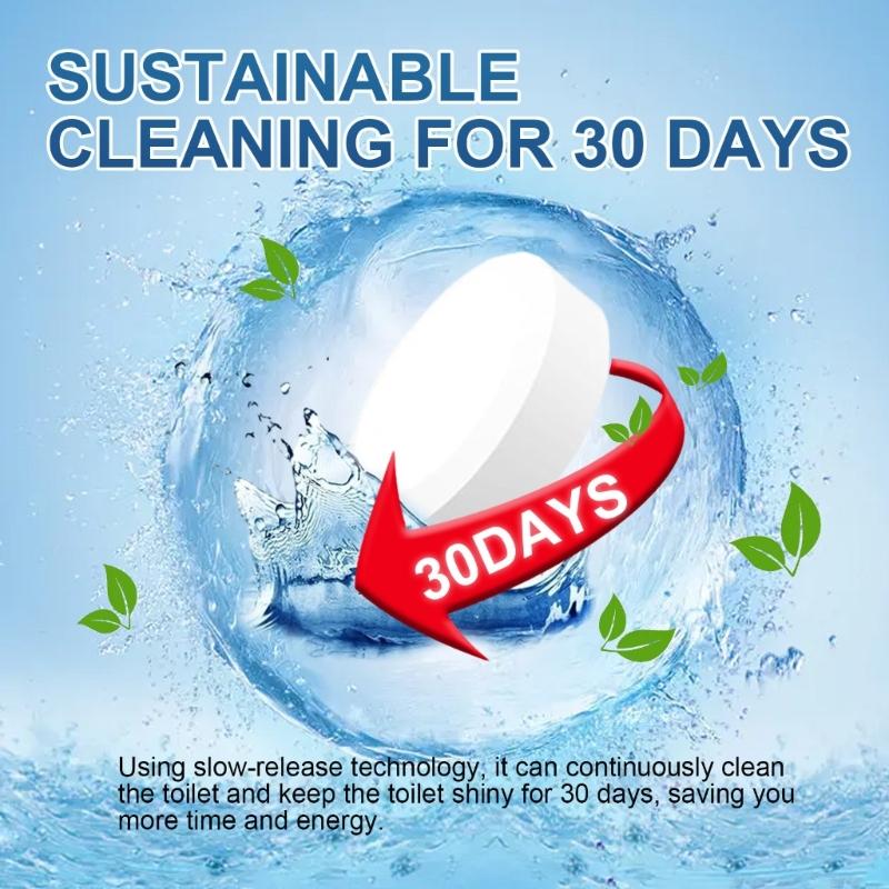 Toilet Cleaner Tablets Automatic Toilet Bowl Cleaner Toilet Tanks Cleaning Compact Pills Gentle Formula Toilet Cleaning