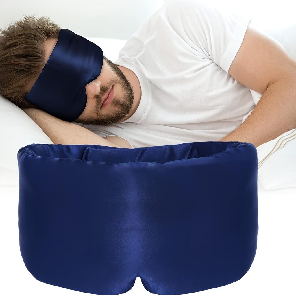 Silk Sleep Mask Full Eye Coverage Adjustable Breathable Skin-Friendly Light Blocking For Restful Sleep Comfort
