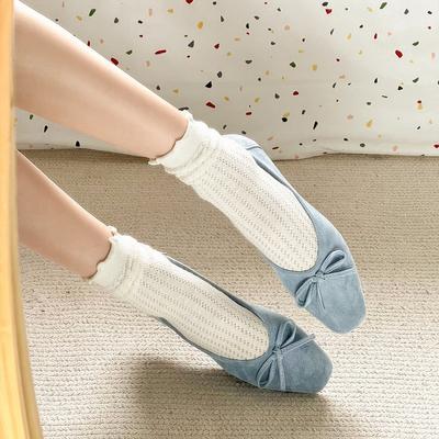 Ретро балетки с плоской подошвой, красные, легкие, с горлом, одинарные туфли женские, новые, замшевые, нежные, с мягкой подошвой, туфли Doudou, одна педаль, женские туфли