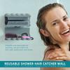 2в1 Сборщик волос для душа Мягкая щетка с держателем для мыла Уловитель волос для ванной комнаты Настенный Многоразовый Стопор для волос в ванной для дома