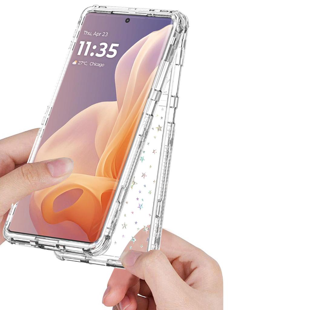 For Motorola Moto G85 5G/S50 Neo 5G Case Precise Cutouts Acrylic TPU Clear Phone Cover with Laser-printed Film