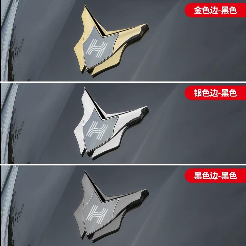 Hello motorcycle electric vehicle full metal decorative sticker 3dstereorestoration shield logo front windshield side logo badge logo