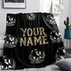 1PC Collingwood Raven Crest Custom Name Patterned Flannel Blanket Suitable For All Seasons For Home Decor Warmth And Comfort Gifts Holiday Present