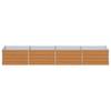 Raised Garden Bed Light Brown 320 x 80 x 45 cm Galvanized Steel