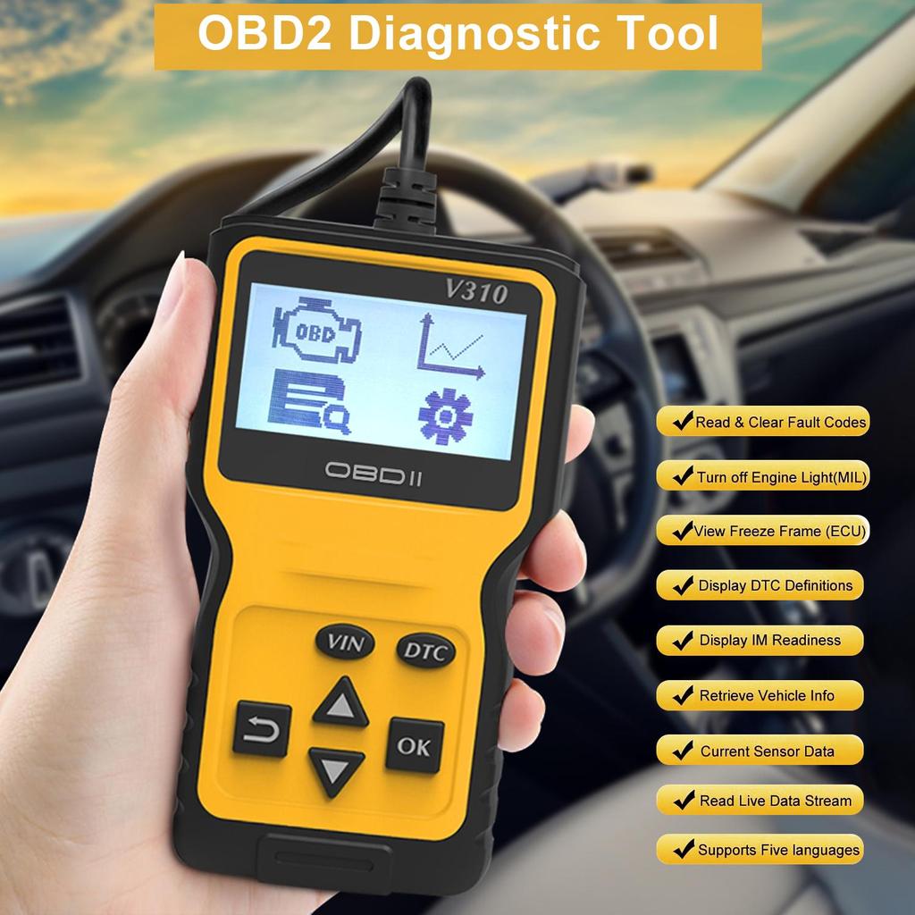 Сканер OBD2 Считыватель кодов OBD и инструменты сканирования Автомобильный диагностический сканер двигателя для всех автомобилей с протоколом OBDII