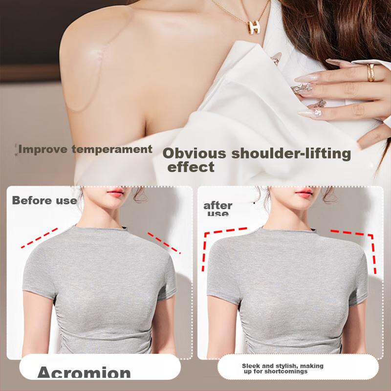 LangSha Right-Angle Shoulder Pad, Shoulder Shaper for Suits And Clothes, Silicone Anti-Slip Shoulder Pad, Suitable for Men And Women, 1 Pair