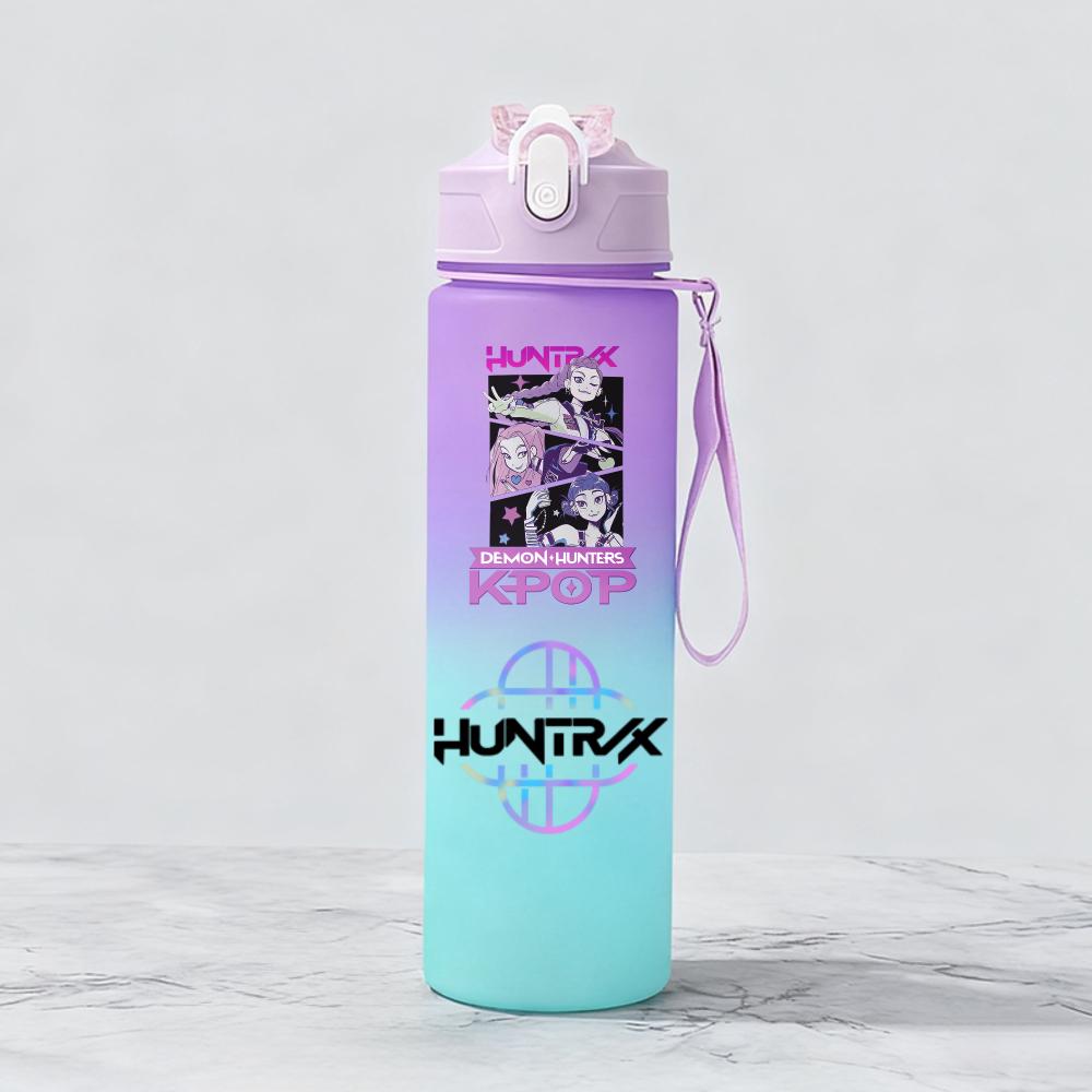 Kpop Охотники на демонов Команда Креативная Градиентная Бутылка для воды Унисекс Спортивный стиль Многоразовая Емкость разработана для Активного отдыха Велосипеда Путешествий Фитнеса