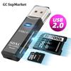 Мини-картридер USB2.0 2 В 1 для ПК Micro SD TF Card Memory Reader Мультикартридер Адаптер Флеш-накопитель Аксессуары для ноутбука