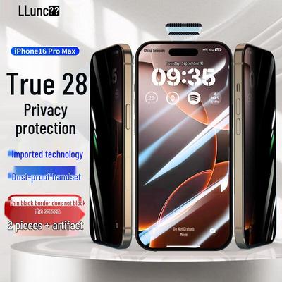 Защитное стекло Langke для iPhone 16 Pro Max с защитой конфиденциальности (2-Pack)
