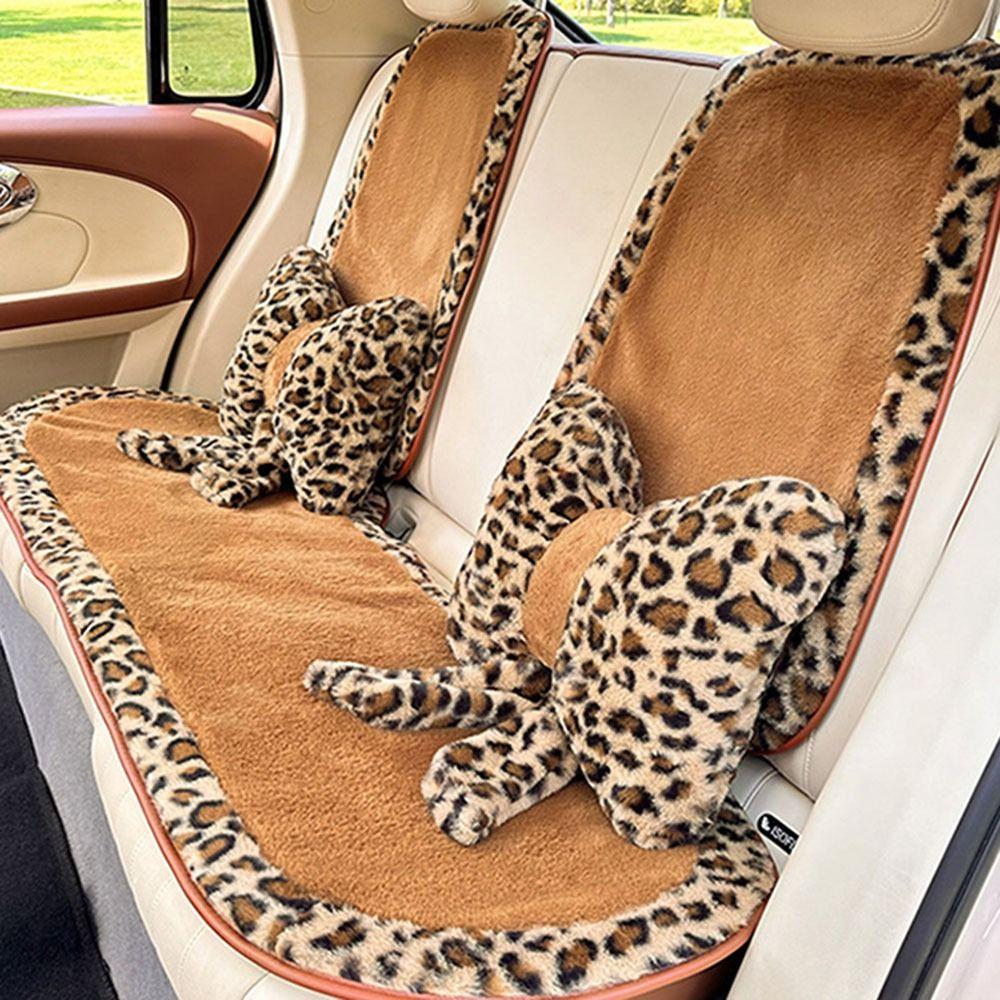 Flower Car Seat Decoration Comfortable Plush Seat Cushion  Lumbar Support