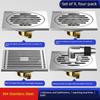 304 Stainless Steel Floor Drain Thickened Anti-Odor Device for Bathroom Sewer Washing Machine All-Copper Universal Drain Core
