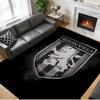 Anti‑Slip Crystal Velvet Floor Rug, Aston Villa Design Carpet for Indoor Living Bedroom Home Decoration