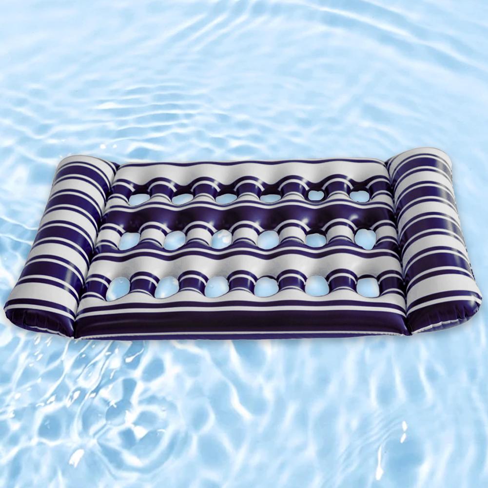 Кресло-гамак с откидной спинкой, надувная ПВХ кровать для сна на воде, портативный плавающий шезлонг, надувной матрас для вечеринки у бассейна