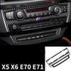For BMW E70 X5 E71 X6 2008-2013 Accessorie LHD Car Interior Carbon Fibre Console Panel Trim Sticker Decal Decoration