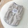 Macaron series can pull pet vest fleece jacket kitten puppy dog autumn and winter warm two-legged pet clothes