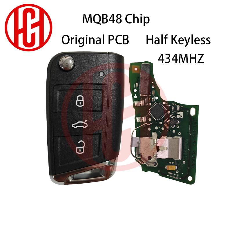 Чип MQB48 434 МГц для VW Seat Leon Ateca Golf7 MK7 Touran Polo Tiguan Skoda Octavia Пульт ДУ для автомобиля 5G0959752BA 5G6959752AB BB