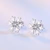 Christmas Snowflake Zircon Crystal Pearl Earrings Stud For Women Dangle Hook Fashion  Xmas Party Jewelry Gift