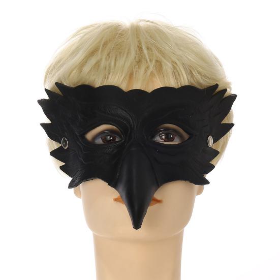 Маска на половину лица из искусственной кожи для мужчин и женщин, вдохновленная орлом, универсальная дышащая маска для Хэллоуина, маскарада, косплея, вечеринки