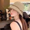New summer fashion versatile sunshade bucket hat for traveling, showing a small face, casual anti-ultraviolet small brim basin hat