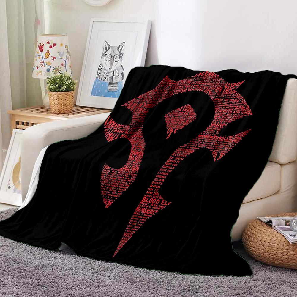 World Warcraft Flannel Blanket Throw Blanket Soft Warm Sofa Bed Camping home Decor Unique Christmas Gift C9261031