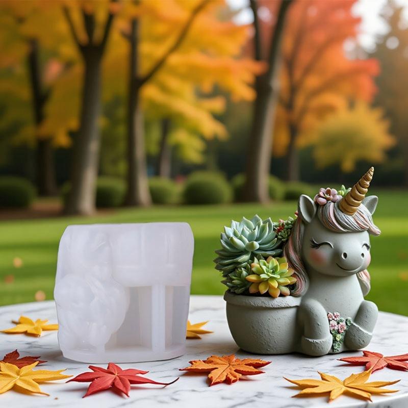 Flexible Silicone Animal Planter Mold Crafting Resin Jewelry Candle Holder Easy Demold Design Candle Cup Silicone Mold