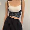 Slimming Body Lolita Belts Extra Wide Waistband Elastic Waist Strap PU Leather Cummerbund
