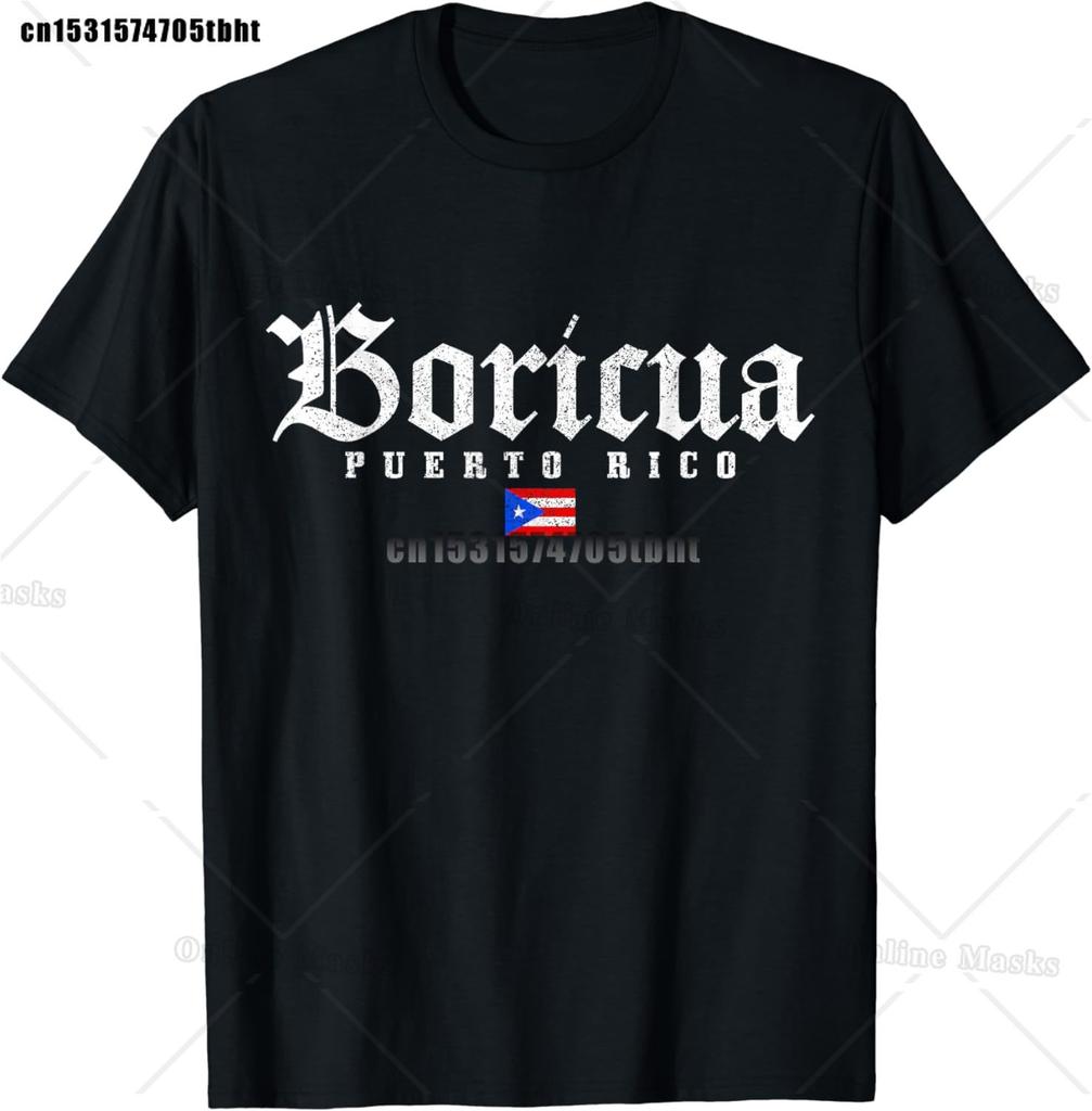 Top Punk Street Apparel Women Unisex Puerto Rican Life Messy Bun Hair Puerto Rico Flag TShirt Unisex Short Sleeve Casual Wear