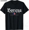 Top Punk Street Apparel Women Unisex Puerto Rican Life Messy Bun Hair Puerto Rico Flag TShirt Unisex Short Sleeve Casual Wear
