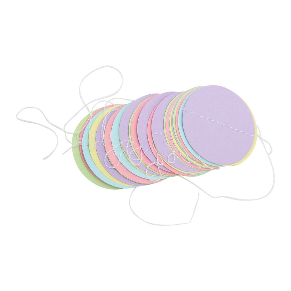 5Pcs Circle Dot Paper Garland Colorful Circle Dot Exquisite Colors Wide Application Durable