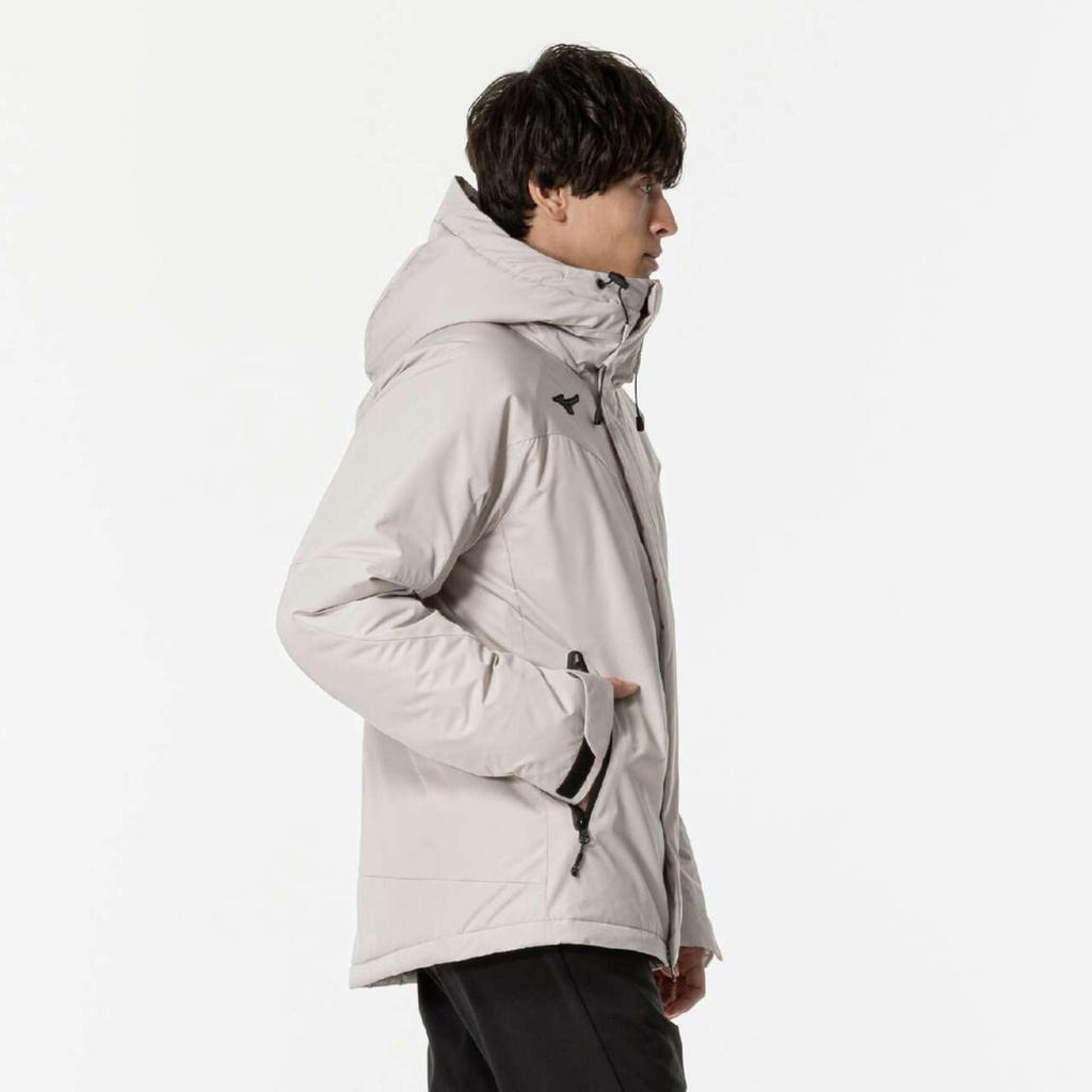 Mizuno Techfill Breath Thermo Training Cloud Beige Coat, Water-Repellent, Moisture-Wicking, Heat-Retaining, Washable, Windproof, 32MEB552,
