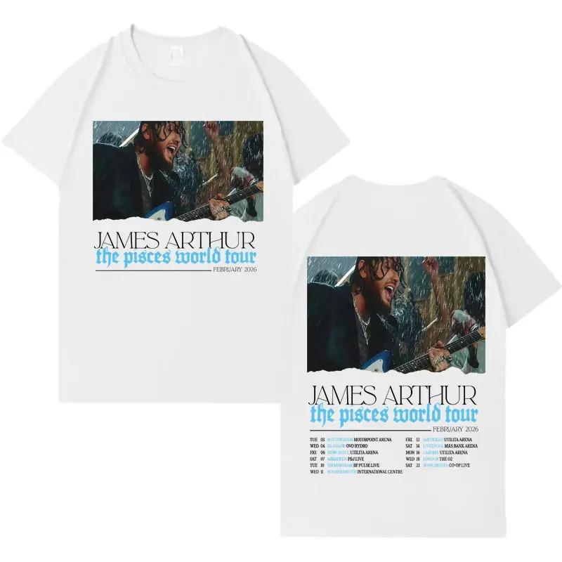 Singer James Arthur Fashion Pattern Casual Mens TShirt Loose TShirt Stylish High Quality Comfortable Short Sleeve Streetwear
