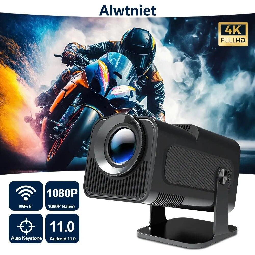 Alwtniet Android 11 390ANSI HY320 проектор 4K Native 1080P двойной Wi-Fi6 BT5.0 портативный кинопроектор для улицы обновленный HY300