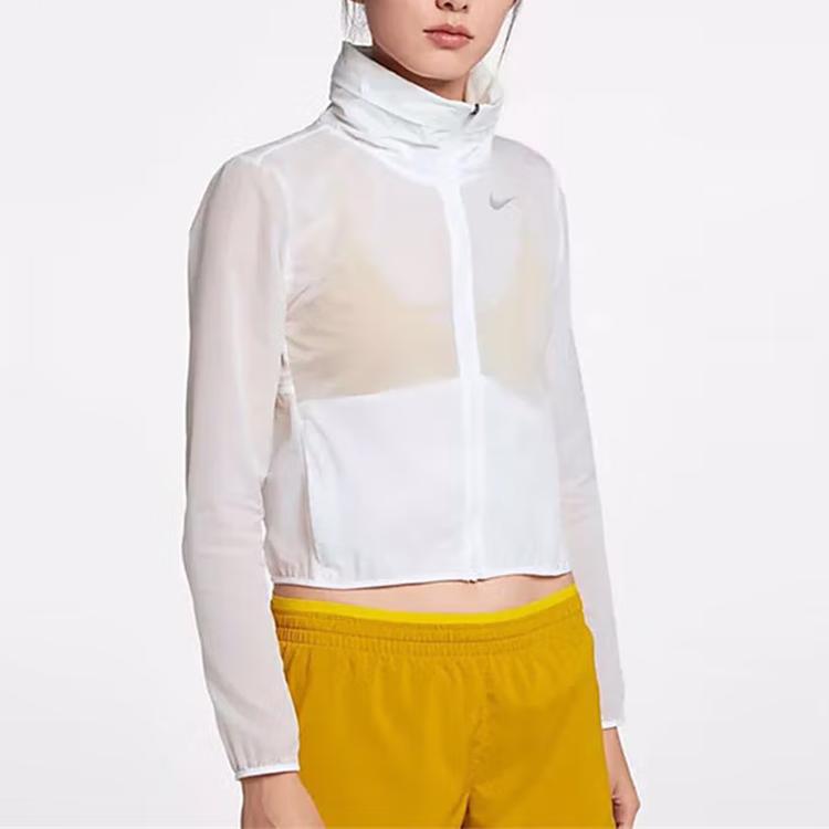 Nike Logo Solid Color Jacket Women Jacket White AR2017-100
