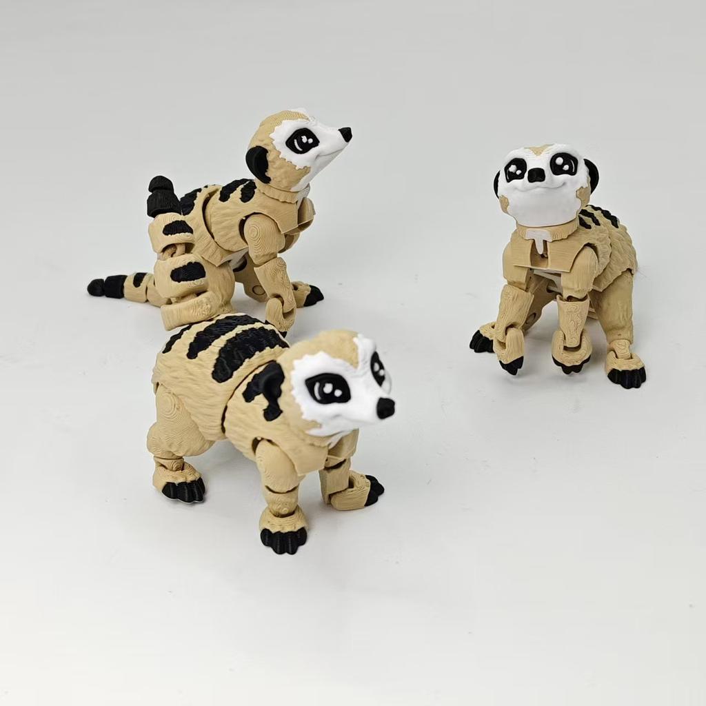 3D-печатная игрушка сурикат, подвижная, имитация животного дикой природы, модель суриката, домашний декор, офисные украшения, подарки на день рождения для детей