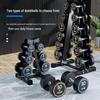 Steel Dumbbell Set with Storage Rack