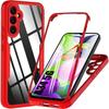 Case for Samsung Galaxy A34 5G Red Rigid Anti-Scratch 360 Degree Full Solid Protection