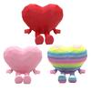 Sitting Heart Ornament Cute Heart Figurine with Movable Legs Home Office Desk Shelf Love Heart Statue Gift for Lovers Friends