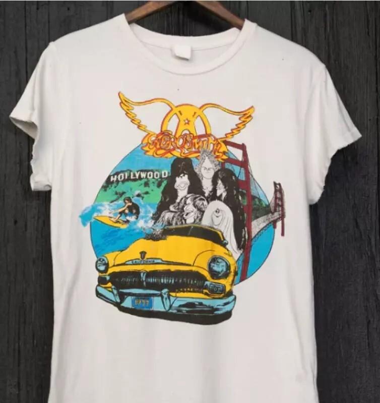 Remake Aerosmith Walk This Way Short Sleeve White Unisex Tshirt S5XL Unisex T-Shirt