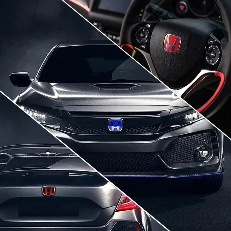 APV1 Car Front Head Grill Hood Bonnet Emblem Rear Tail Bumper Trunk Boot Mark Badge Sticker Logo For Honda Civic Accord CRV Hrv Jazz