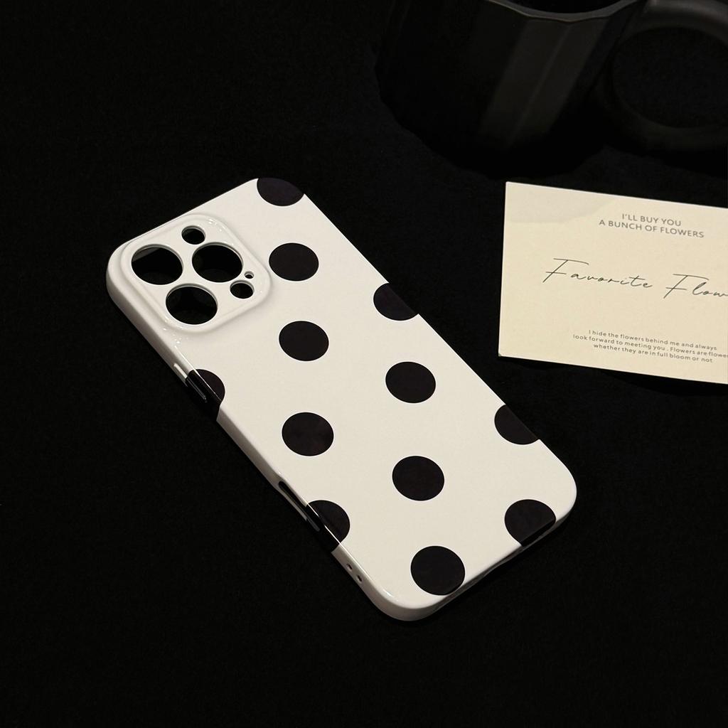 Small Niche Minimalist Polka Dot for IPhone 16 Case for Apple 17 Promax Film Soft 13 All Inclusive 14