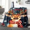 Custom Name Christmas reindeer Theme Printed Blanket - Perfect for Couch, Bed, Travel & Outdoor Use | Machine Washable, Cozy & Durable.